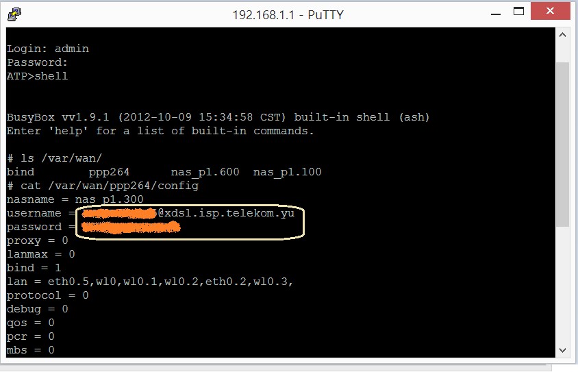 telenet config putty