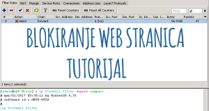 Blokiranje web sajta na MikroTik ruteru uputstvo